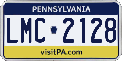 PA license plate LMC2128