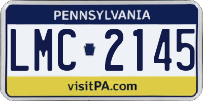 PA license plate LMC2145