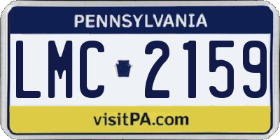 PA license plate LMC2159