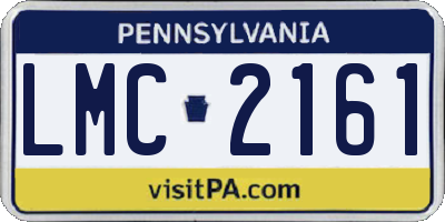PA license plate LMC2161