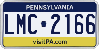 PA license plate LMC2166