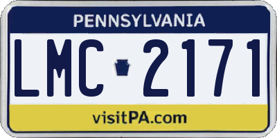 PA license plate LMC2171