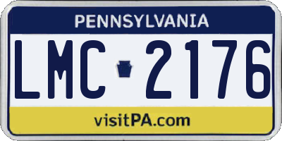 PA license plate LMC2176