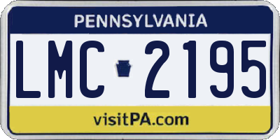 PA license plate LMC2195