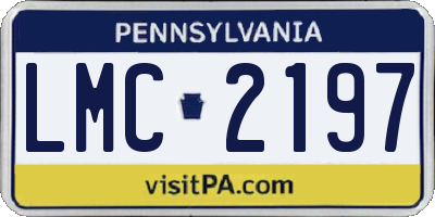 PA license plate LMC2197
