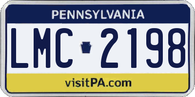 PA license plate LMC2198
