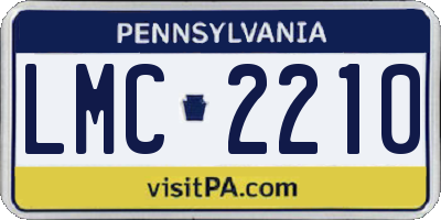 PA license plate LMC2210