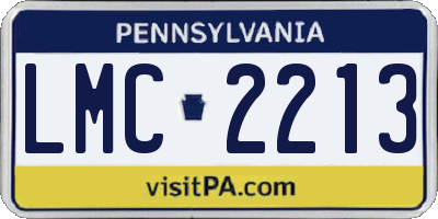 PA license plate LMC2213
