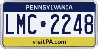 PA license plate LMC2248