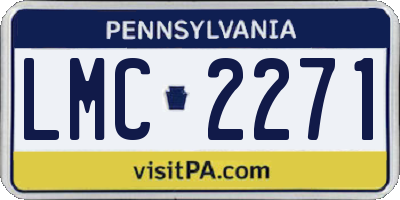 PA license plate LMC2271