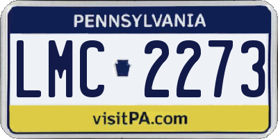 PA license plate LMC2273