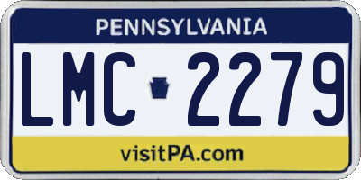 PA license plate LMC2279