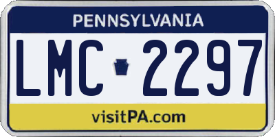 PA license plate LMC2297