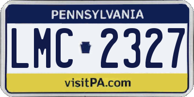 PA license plate LMC2327