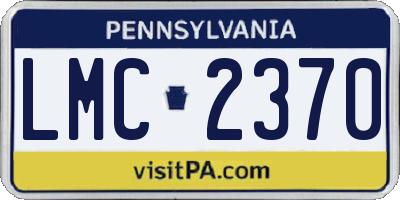 PA license plate LMC2370