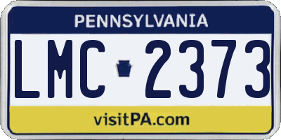 PA license plate LMC2373
