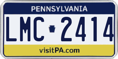PA license plate LMC2414