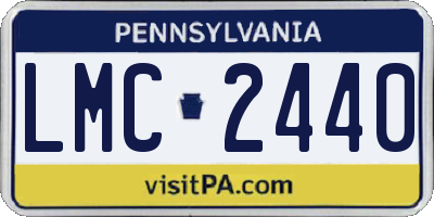 PA license plate LMC2440
