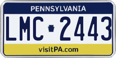 PA license plate LMC2443