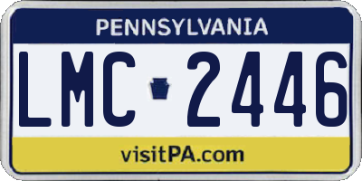 PA license plate LMC2446