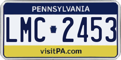 PA license plate LMC2453