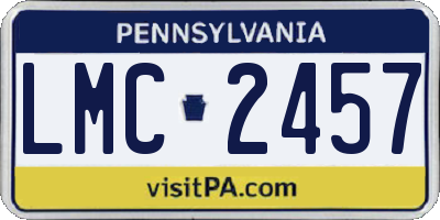 PA license plate LMC2457