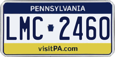 PA license plate LMC2460
