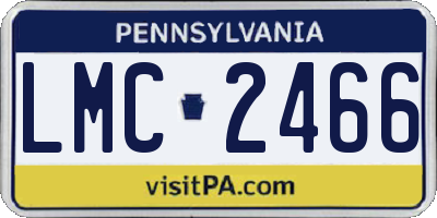 PA license plate LMC2466