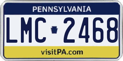 PA license plate LMC2468