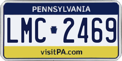 PA license plate LMC2469