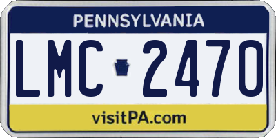 PA license plate LMC2470