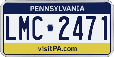 PA license plate LMC2471