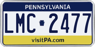 PA license plate LMC2477