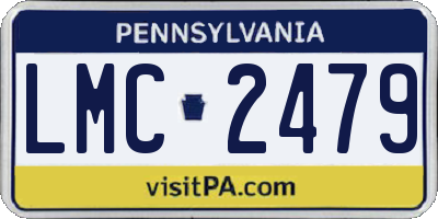 PA license plate LMC2479