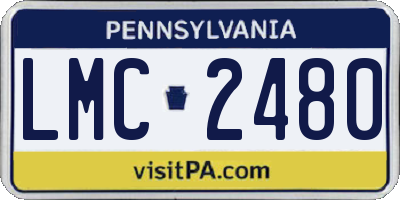 PA license plate LMC2480