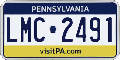 PA license plate LMC2491