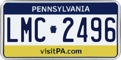 PA license plate LMC2496