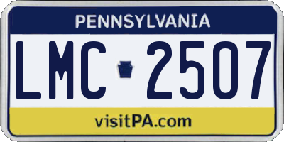 PA license plate LMC2507