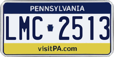 PA license plate LMC2513