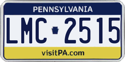PA license plate LMC2515