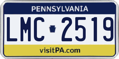 PA license plate LMC2519