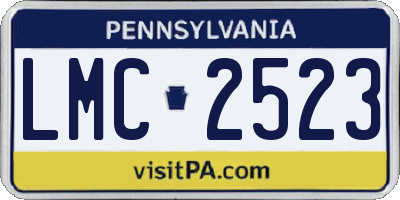 PA license plate LMC2523