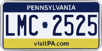 PA license plate LMC2525