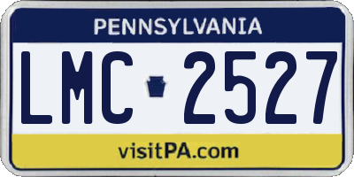 PA license plate LMC2527