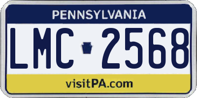 PA license plate LMC2568