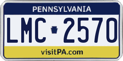 PA license plate LMC2570