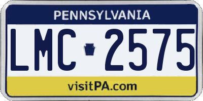 PA license plate LMC2575