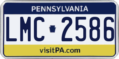 PA license plate LMC2586