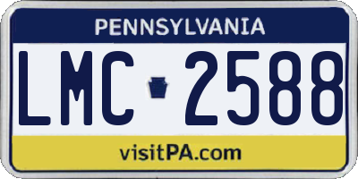 PA license plate LMC2588