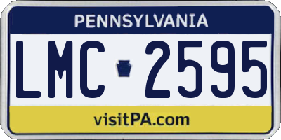 PA license plate LMC2595